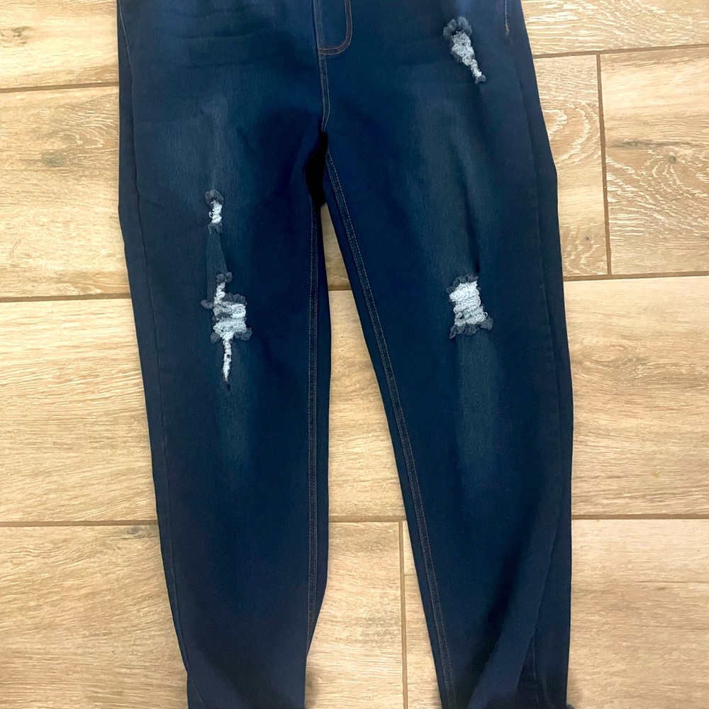 Funky jeans with colorful cuffs